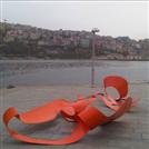 ARK141, approx. 100x200x600cm, metal and paint, 2012 (Art Bosphorus 2013 Sculpture Garden)